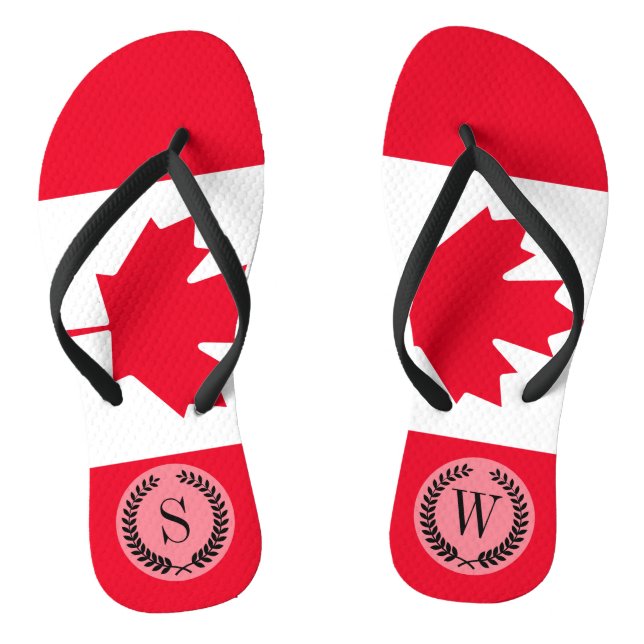 Classic Canada Flag Flip Flops (Footbed)