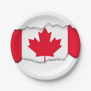 Classic Canada Flag Paper Plate