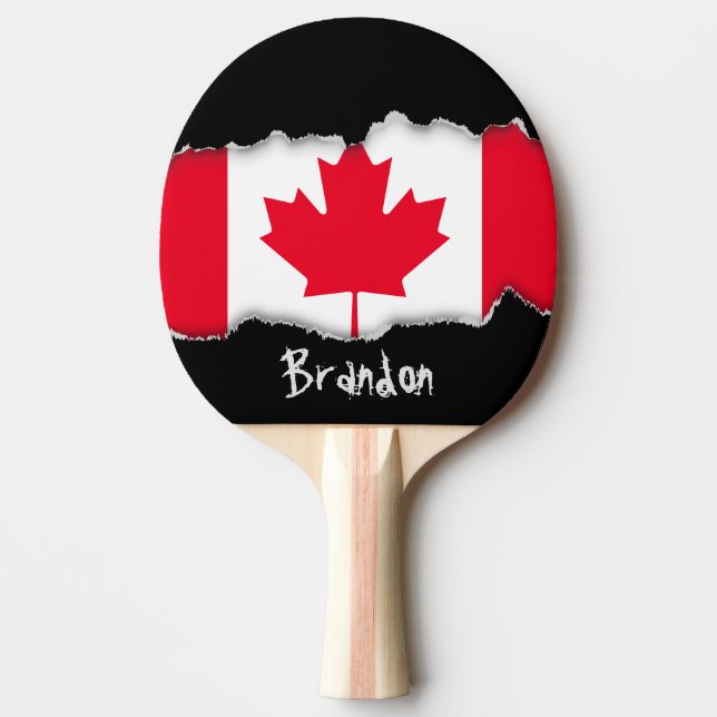 Classic Canada Flag Ping Pong Paddle (Front)