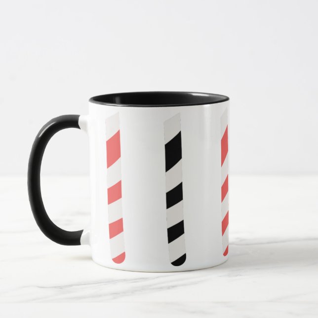 Classic Candy Cane Christmas Mug – Personalized Ho (Left)