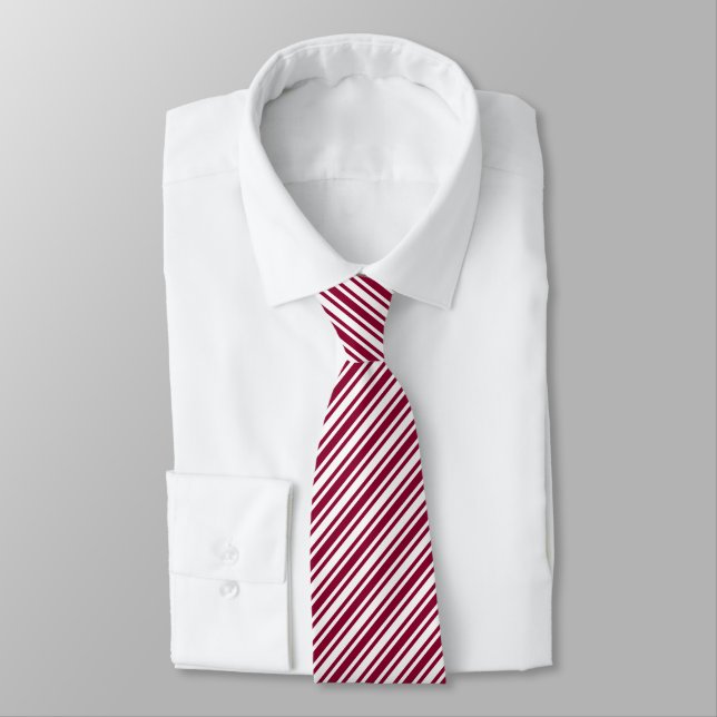 Classic Candy Cane Stripe Tie (Tied)