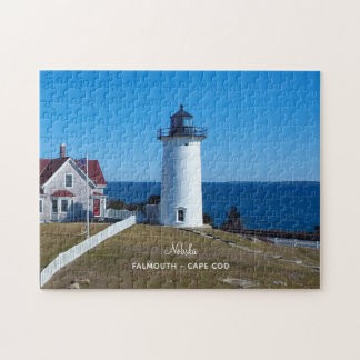 Classic Cape Cod Photo Lighthouse Jigsaw Puzzle