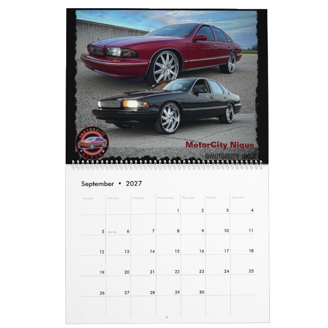 Classic Caprice & Impala Box Bubble & Donk Car Cal Calendar (Sep 2027)