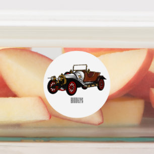 Classic car 1920 cartoon illustration