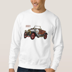 Classic car 1920 cartoon illustration sweatshirt