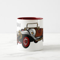 Classic car 1920 cartoon illustration
