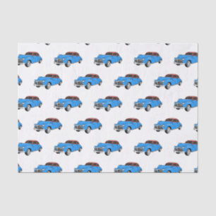 Classic car 1948 cartoon illustration tissue paper