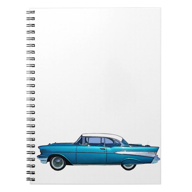 Classic car 1957 Chevy BelAire custom notebook (Front)