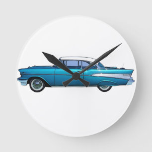 Classic car 1957 Chevy BelAire Round Clock