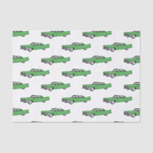 Classic car 1959 cartoon illustration tissue paper