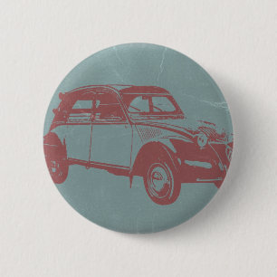 Classic Car 2 Inch Round Button