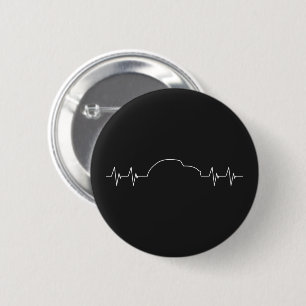 classic car 2cv Retro Heartbeat 2 Inch Round Button