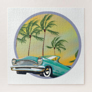 Classic Car at dusk Jigsaw Puzzle