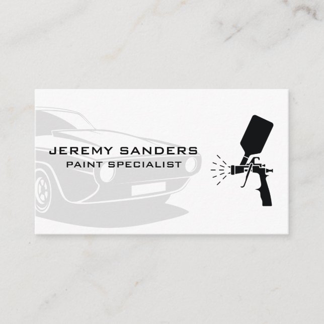 Classic Car | Auto Paint Service Business Card (Front)
