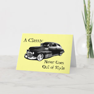 Classic Car Birthday Card
