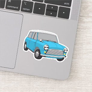 classic car Blue British Mini Cooper
