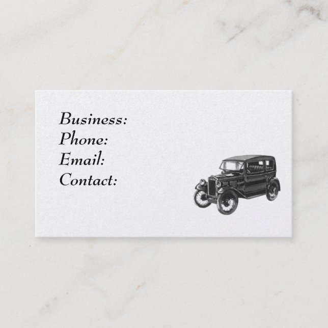 Classic Car - Business Card (Front)