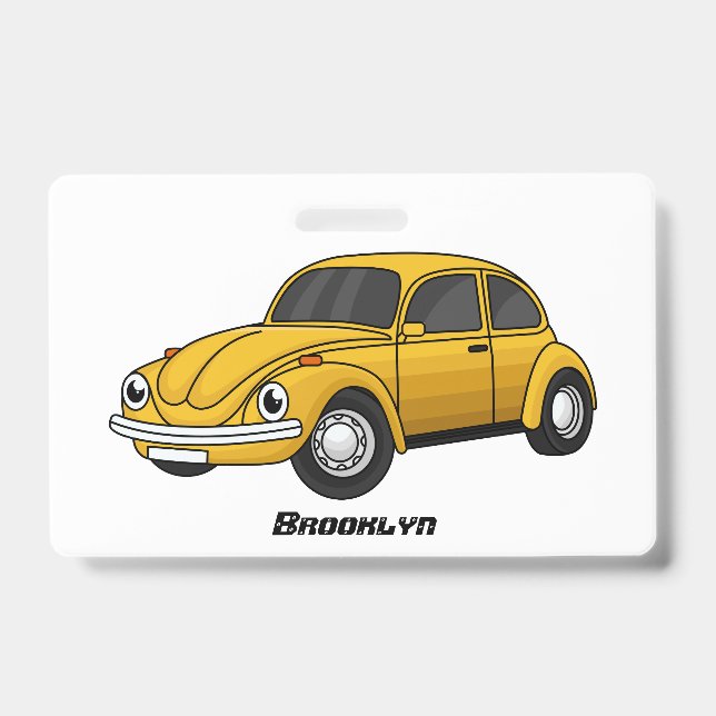 Classic car cartoon badge (Front)