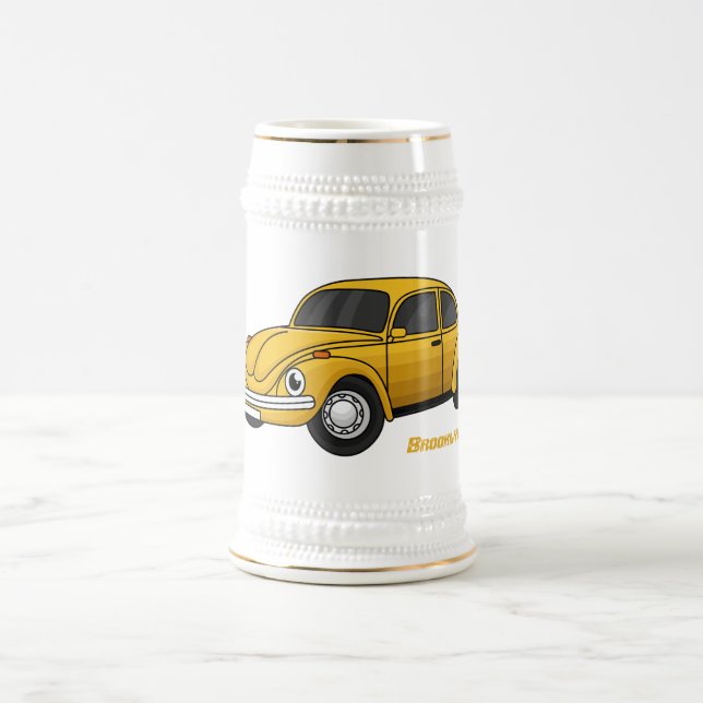 Classic car cartoon beer stein (Center)