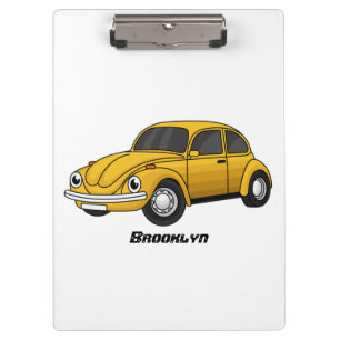 Classic car cartoon clipboard