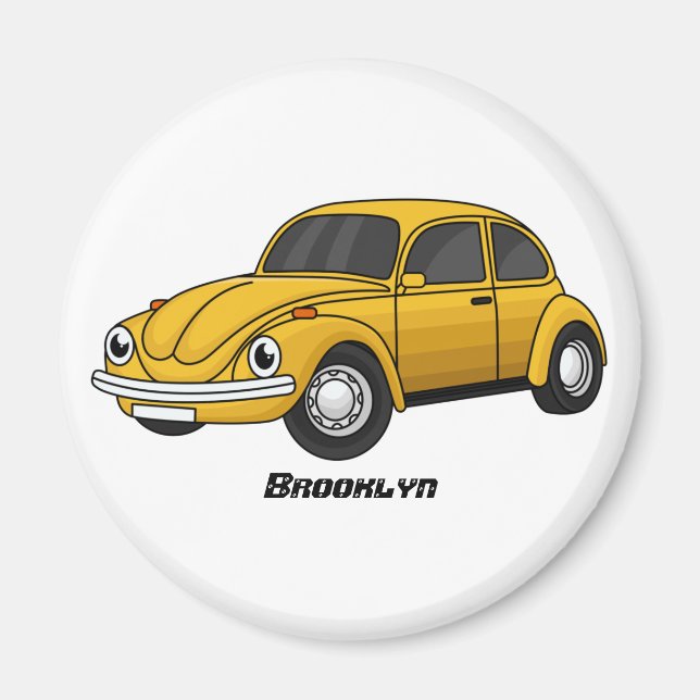 Classic car cartoon magnet (Front)