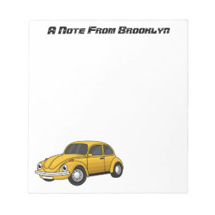 Classic car cartoon notepad