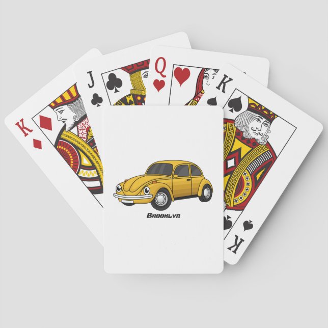 Classic car cartoon playing cards (Back)
