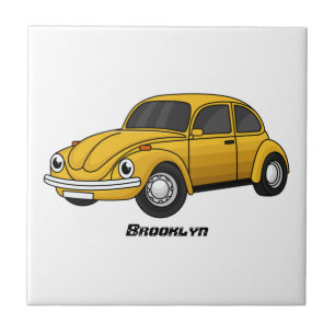 Classic car cartoon tile
