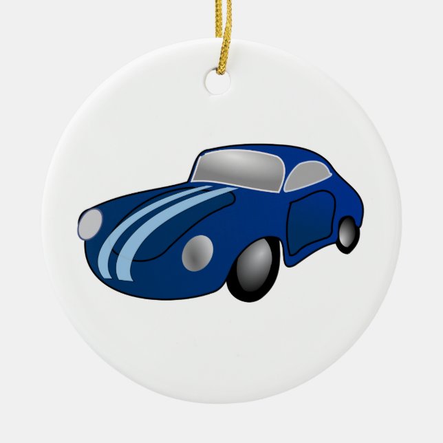 Classic Car Ceramic Ornament (Front)