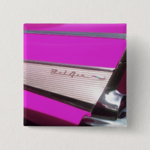 Classic car: Chevrolet Bel Air 2 Inch Square Button