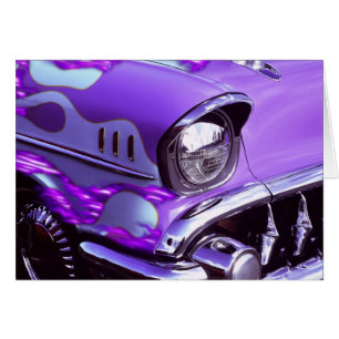 Classic car: Chevrolet with flaming hood