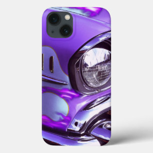 Classic car: Chevrolet with flaming hood iPhone 13 Case