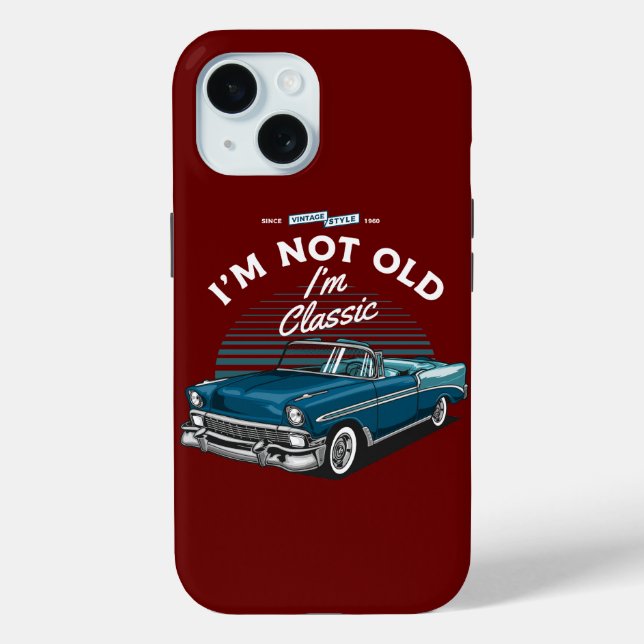 CLASSIC CAR CHEVY BEL AIR CONVERTIBLE 1956 Case-Mate iPhone CASE (Back)