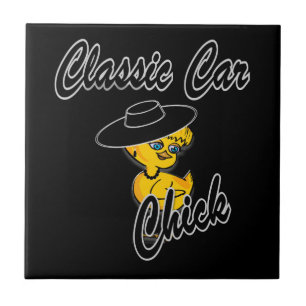 Classic Car Chick #4 Tile