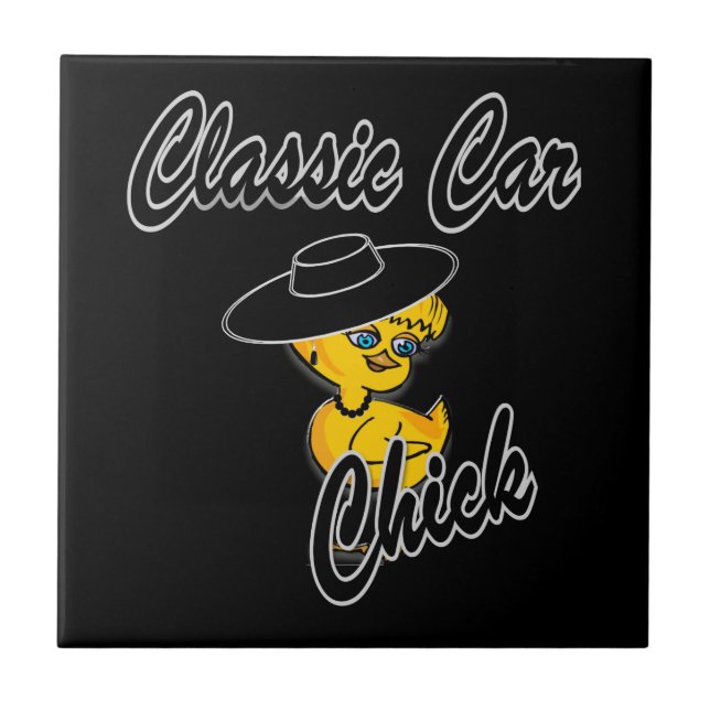 Classic Car Chick #4 Tile (Front)