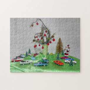 Classic Car Christmas Jigsaw Puzzle