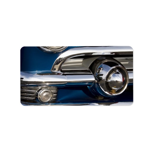 Classic Car Chrome Closeup Label (Front)