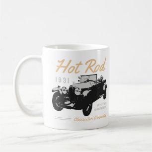 Classic car community typography coffee mug
