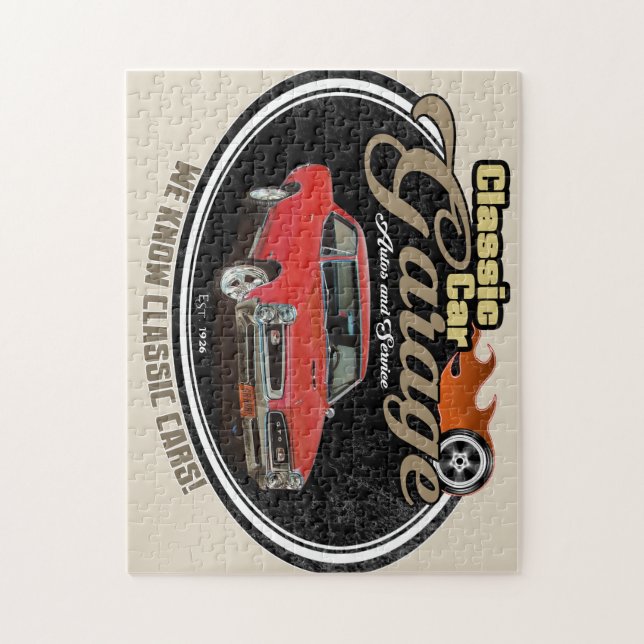 Classic Car Custom GTO Garage Jigsaw Puzzle (Vertical)