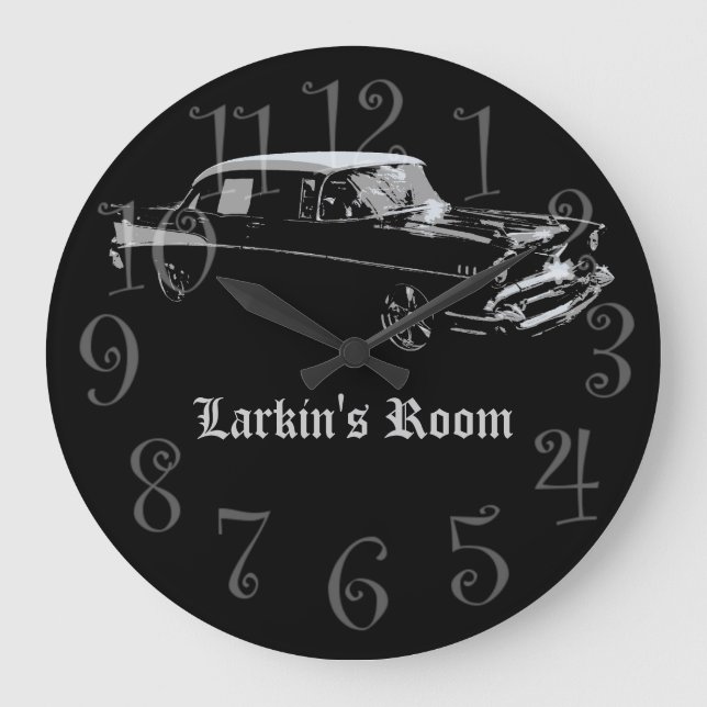 Classic Car Custom Name Clock (Front)