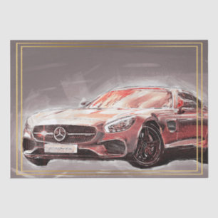 Classic Car Decoupage Tissue Paper