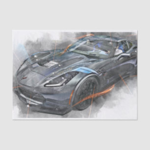 Classic Car Decoupage Tissue Paper