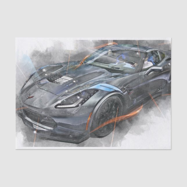 Classic Car Decoupage Tissue Paper (Front)
