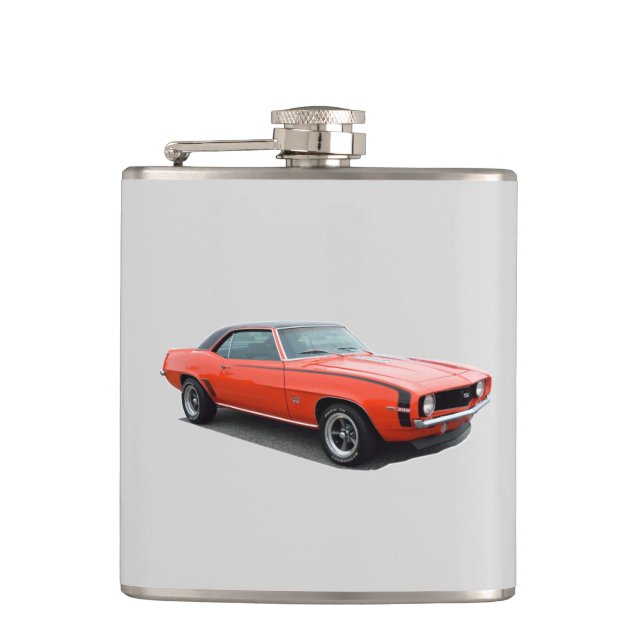 Classic Car Design Hip Flask (Front)
