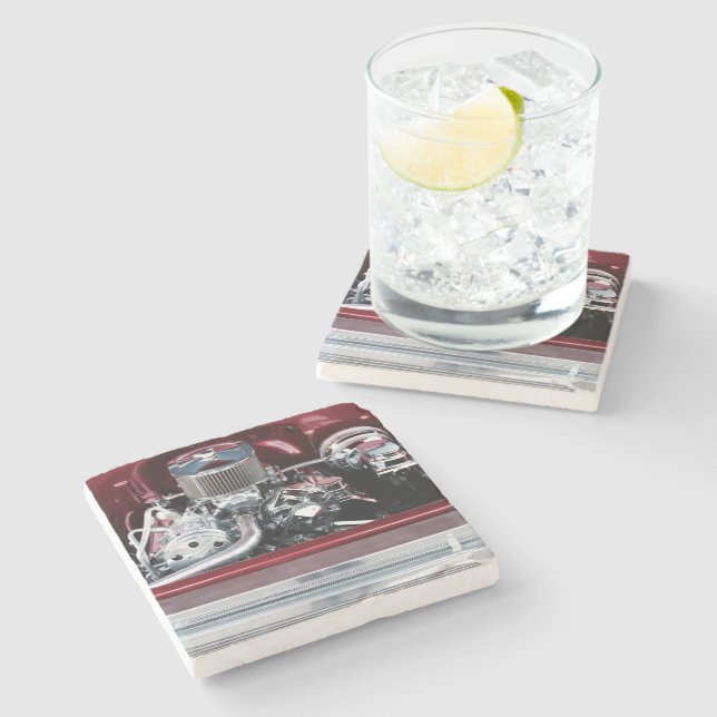 Classic Car Engine Stone Coaster (Side)