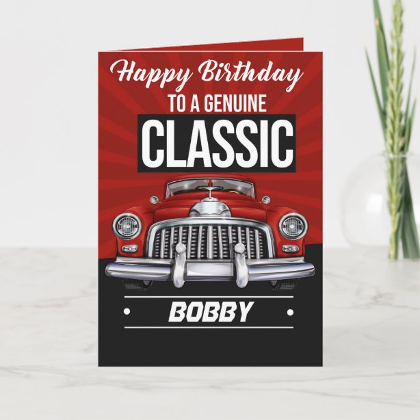 Classic Car Birthday Cards | Zazzle CA