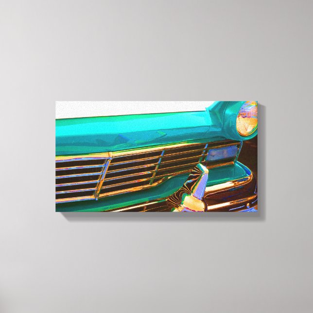 Classic car front end pop art  choose .75 canvas print (Front)