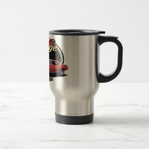 Classic Car Garage with Camaro Travel Mug