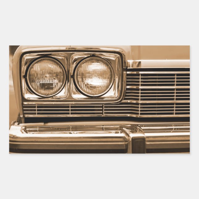 Classic Car Headlight Closeup Sticker (Front)