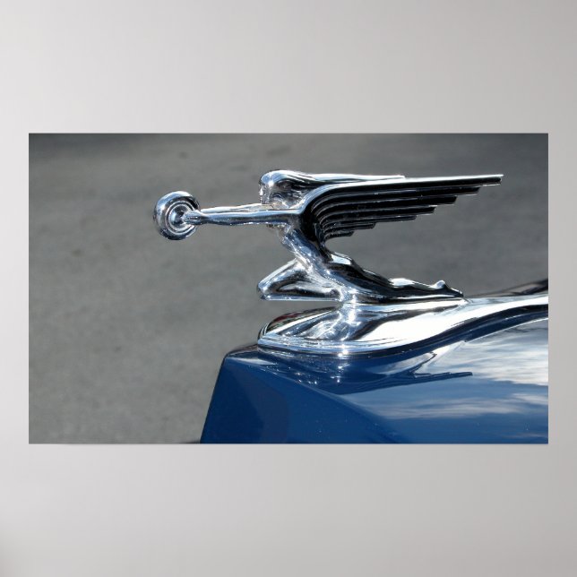classic car hood ornament poster (Front)